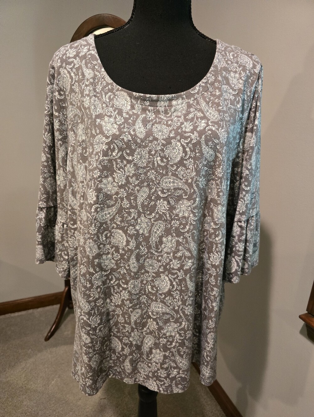 J. Jill Gray Paisley Scoop Neck Tunic
